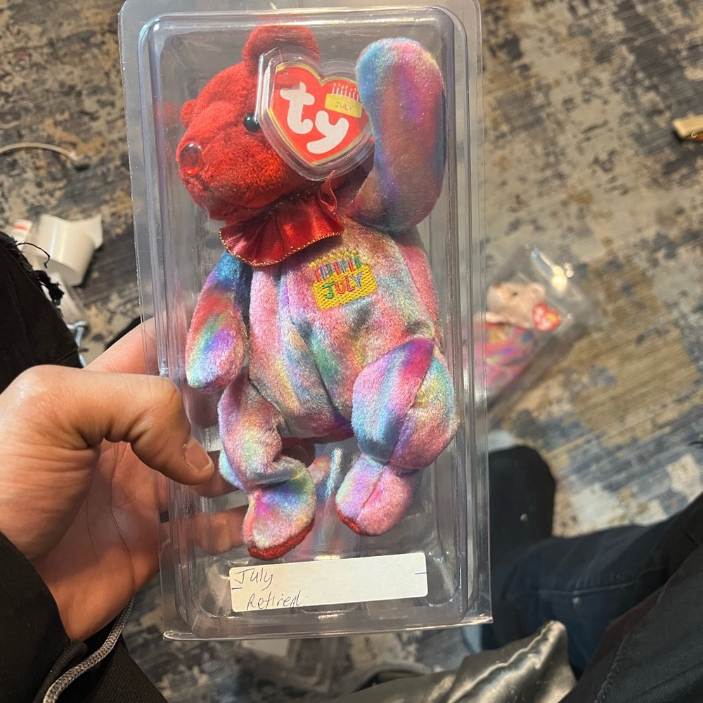 July 2000 vintage beanie baby’s Ty Multicolor Bear Plush Toy